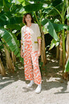 Psychedelic Silk Pants - Red