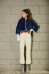 Puffer Mini Blazer - Blue Velvet