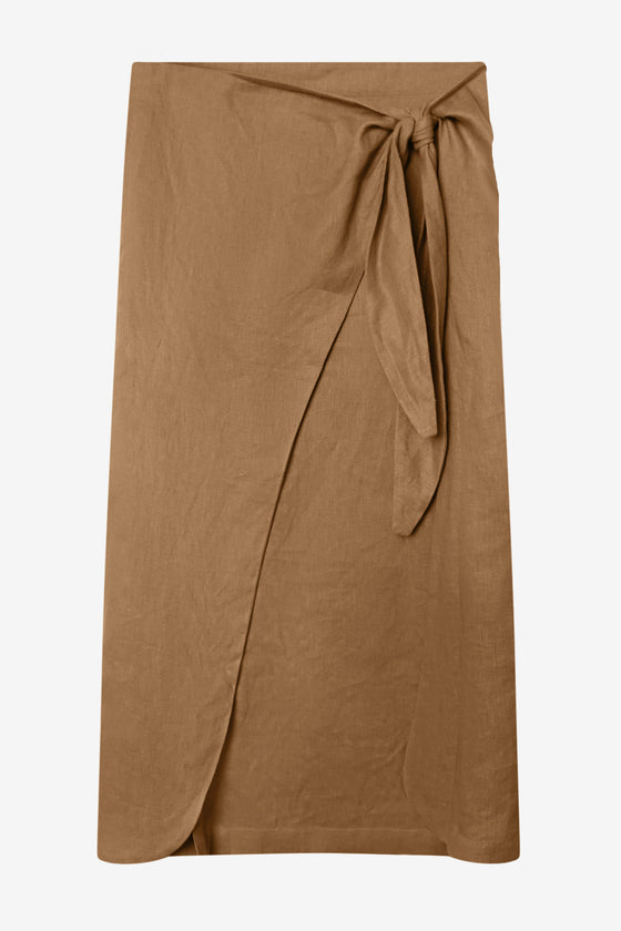 THE PORTOFINO LONG SKIRT - Teddy Brown