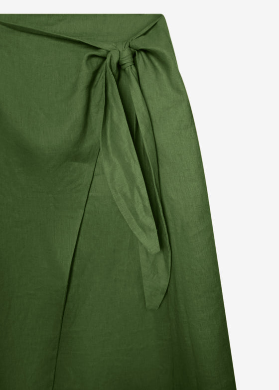 THE PORTOFINO LONG SKIRT - Grass Green