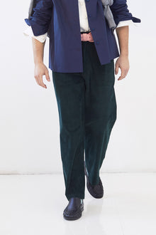  CORDUROY PANTS - DARK GREEN