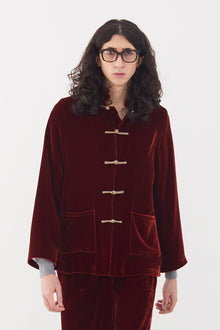  VELVET BLAZER - DARK ORANGE