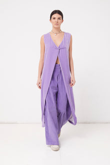  FUMOAR VELVET VEST - LILAC