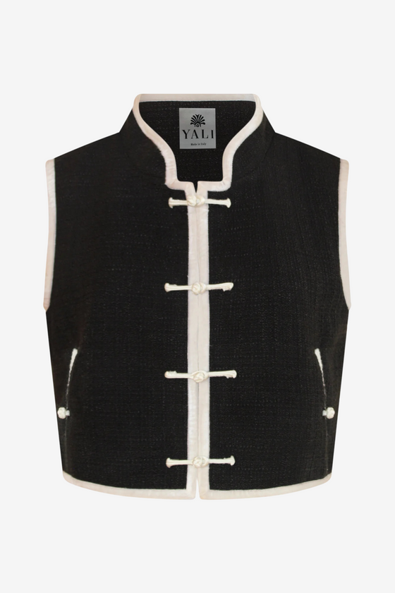 Bouclé VEST - BLACK