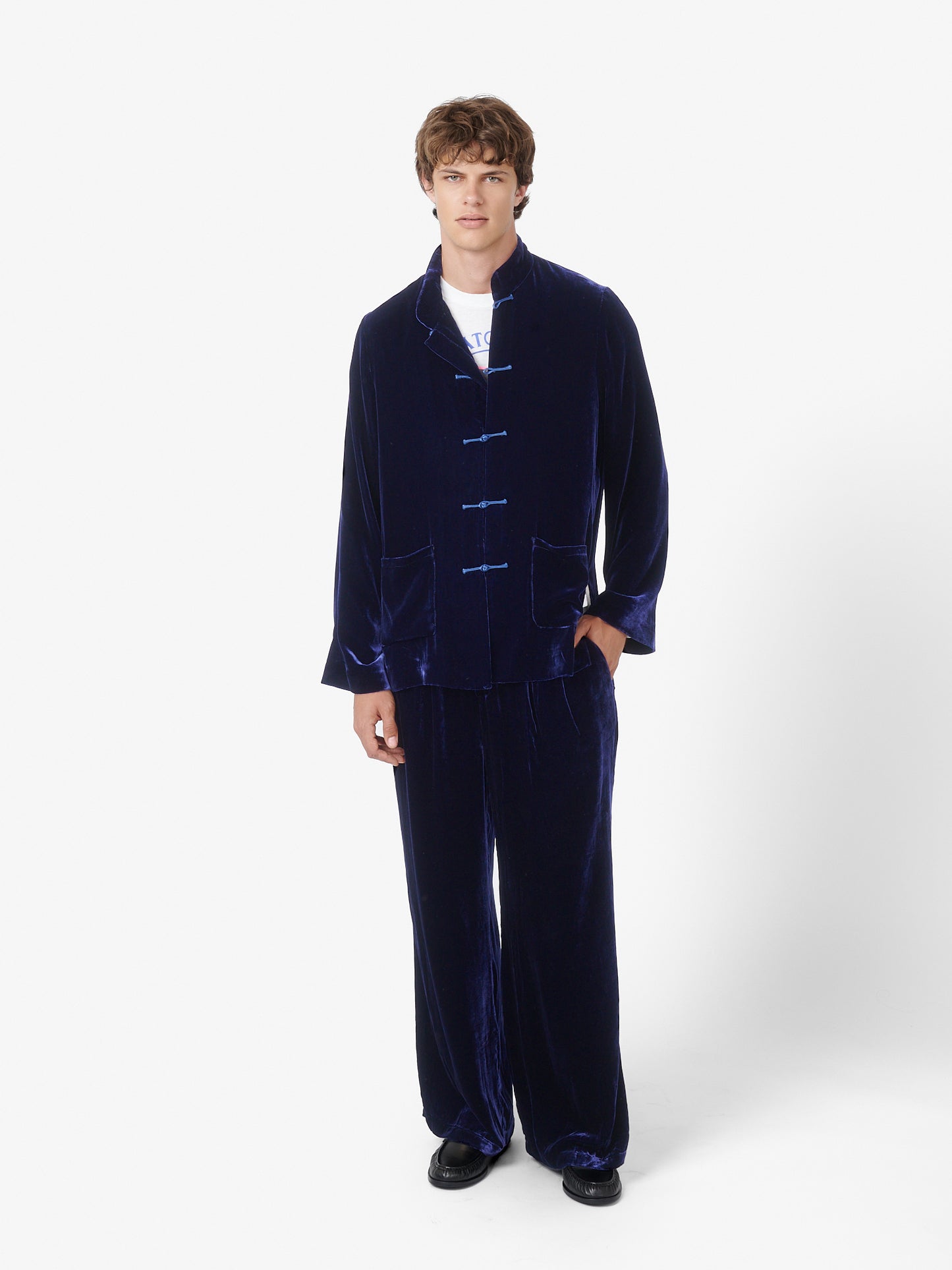 Leandra Pants in Blue Velvet II