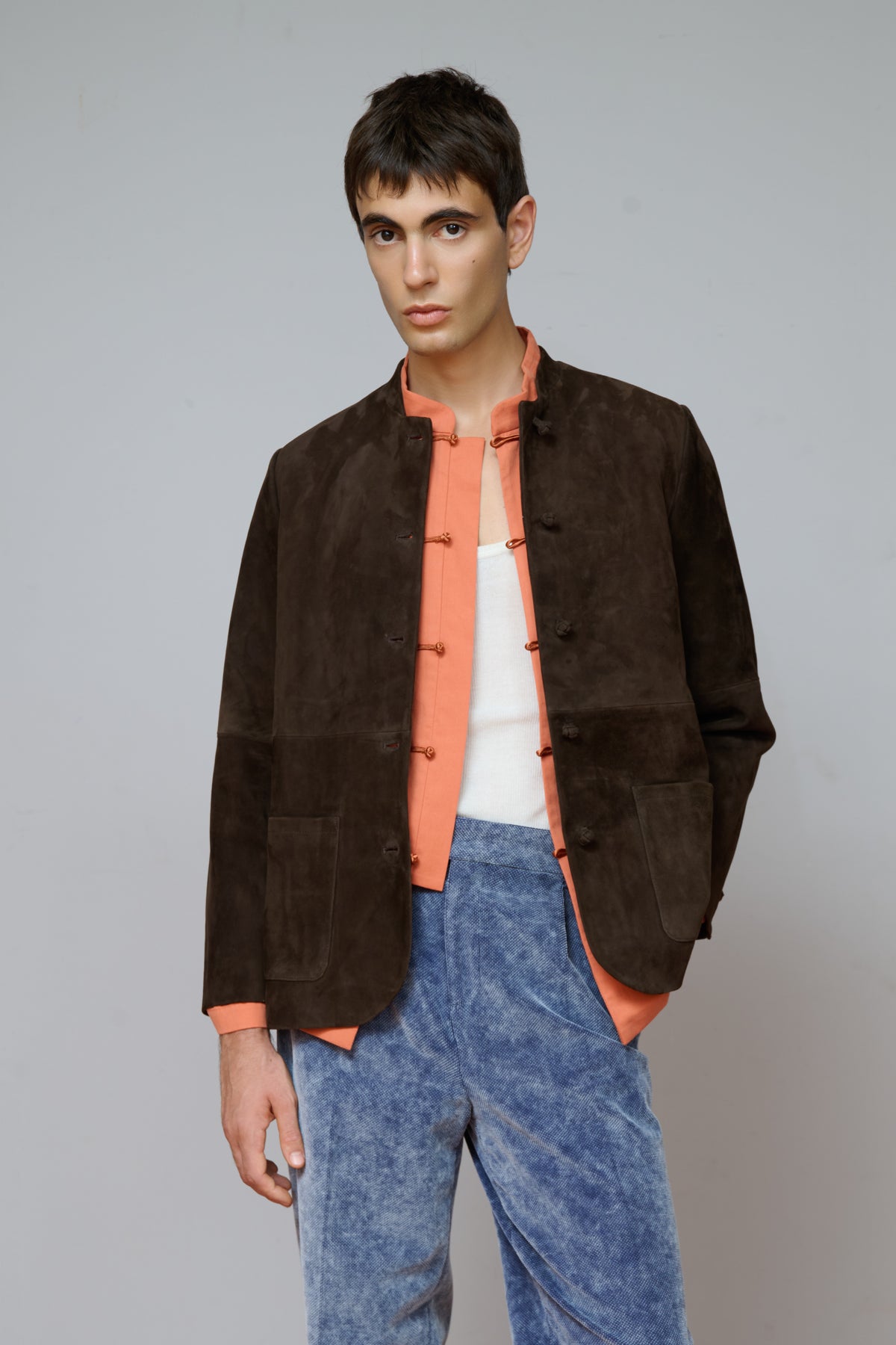 Airport Blazer in Blue Goldstone Wool