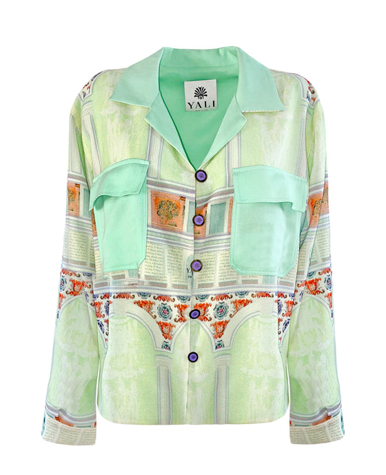 Reversible Weekend Blazer - Minty Neon Fresco