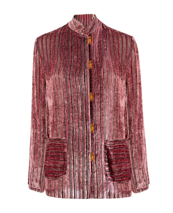 Velvet Blazer - Gea Purple Devoré