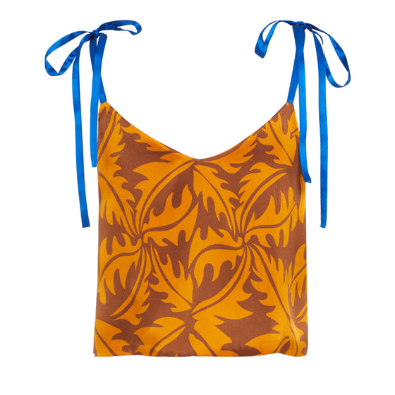 Psychedelic Silk Cami - Orange