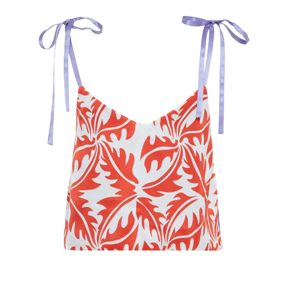 Psychedelic Silk Cami - Red