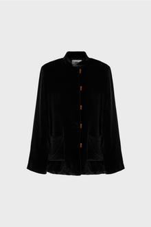  Velvet Blazer - Jet Black