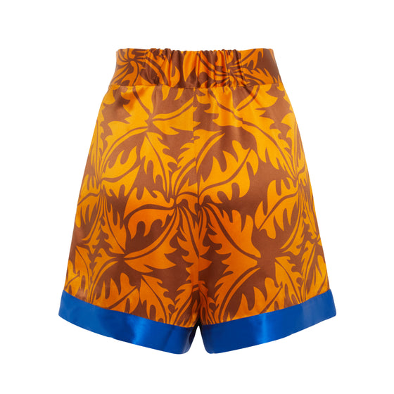 Psychedelic Silk Shorts - Orange