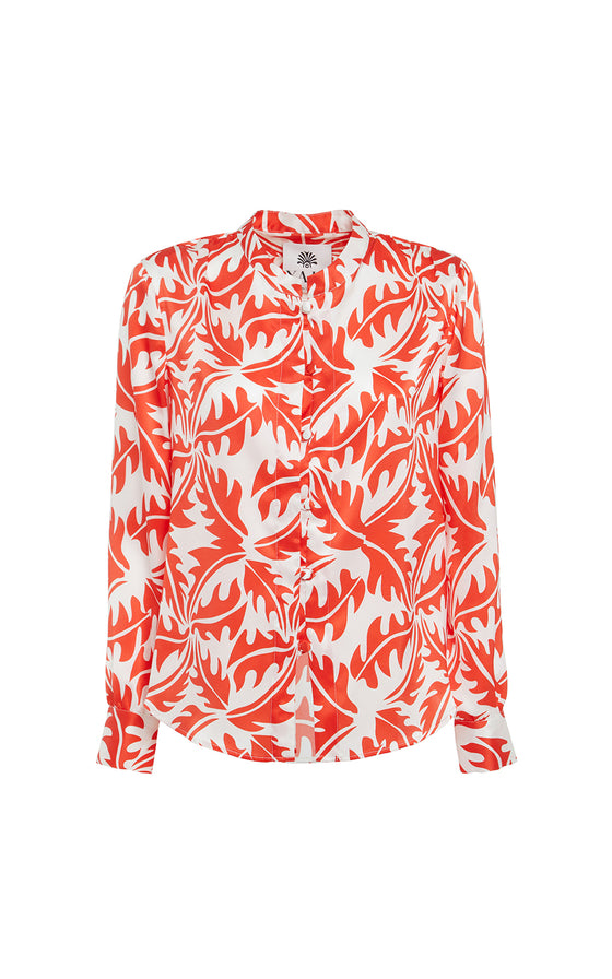 Psychedelic Silk Shirt - Red