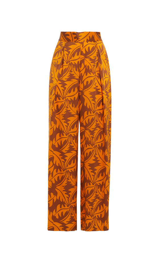 Psychedelic Silk Pants - Orange