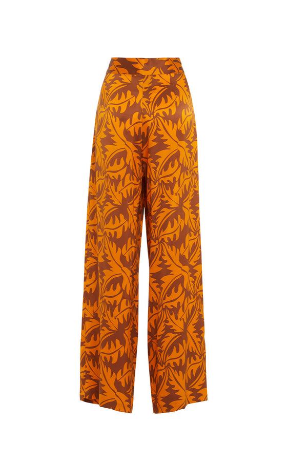 Psychedelic Silk Pants - Orange