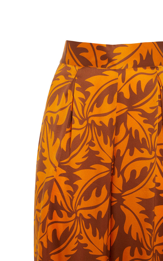 Psychedelic Silk Pants - Orange