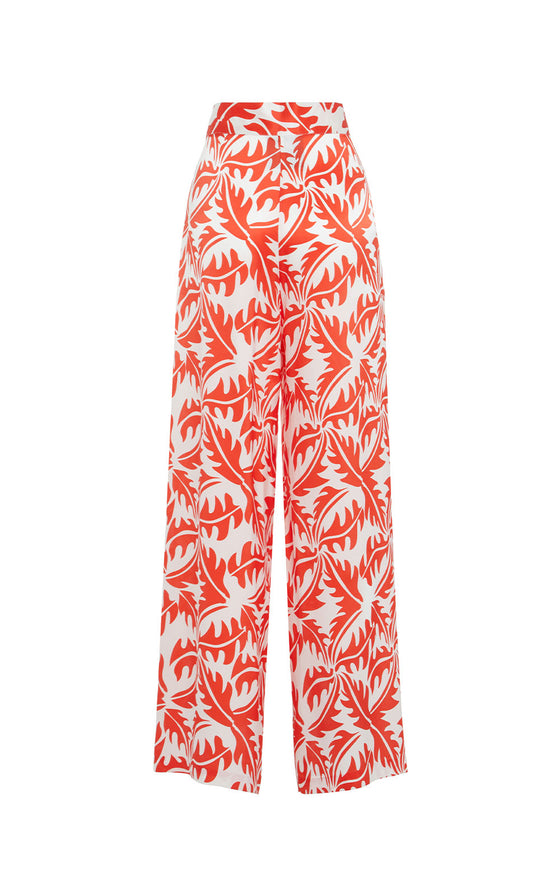 Psychedelic Silk Pants - Red