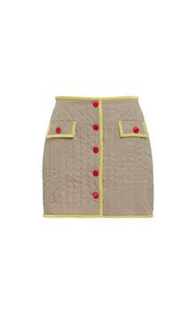  Puffer Mini Skirt - Sugarcane