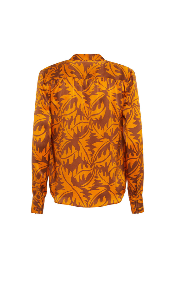 Psychedelic Silk Shirt - Orange