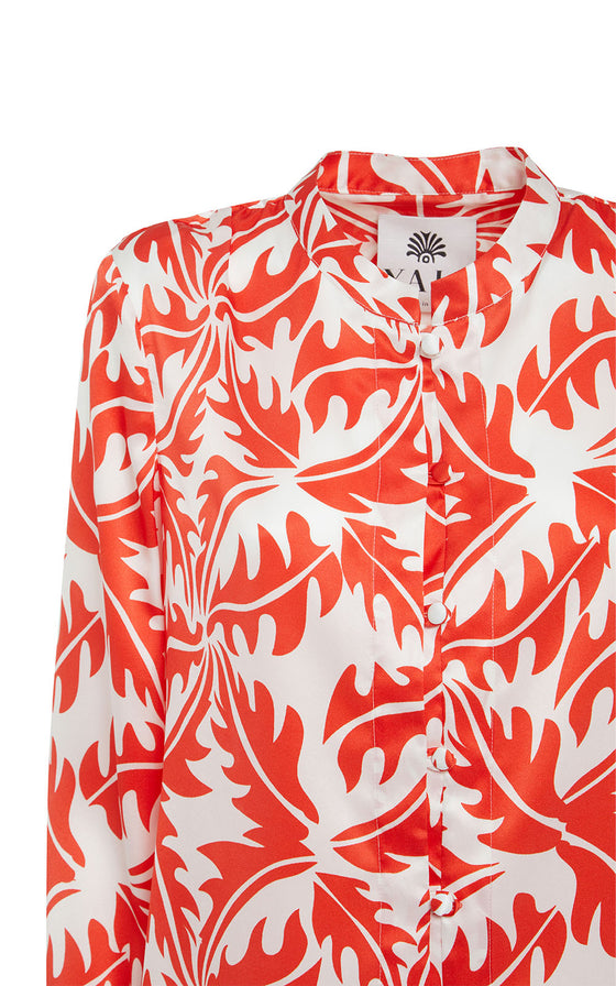 Psychedelic Silk Shirt - Red