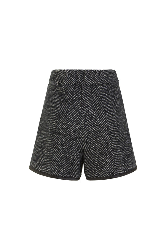 Wool Shorts - Herringbone wool