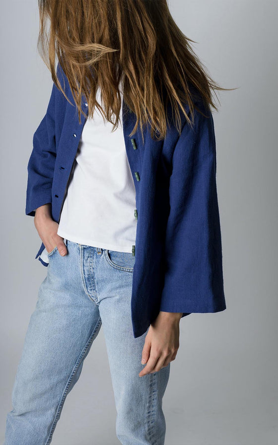 Weekend Blazer - Blue Nankeen