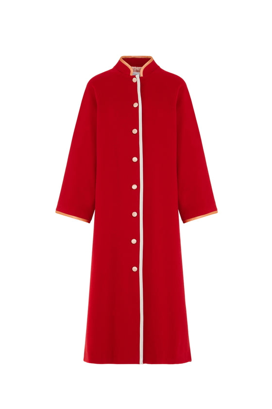 Wool Light Coat - Red