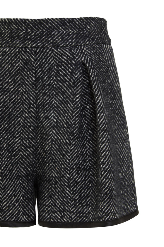 Wool Shorts - Herringbone wool